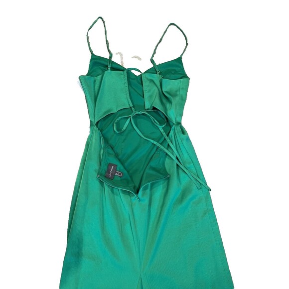 Liv Foster womens Textured Satin Long Mermaid Gown size 8 Summer Green $395 - Picture 12 of 15